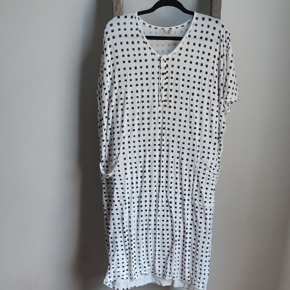 White and Black Checkered Dress